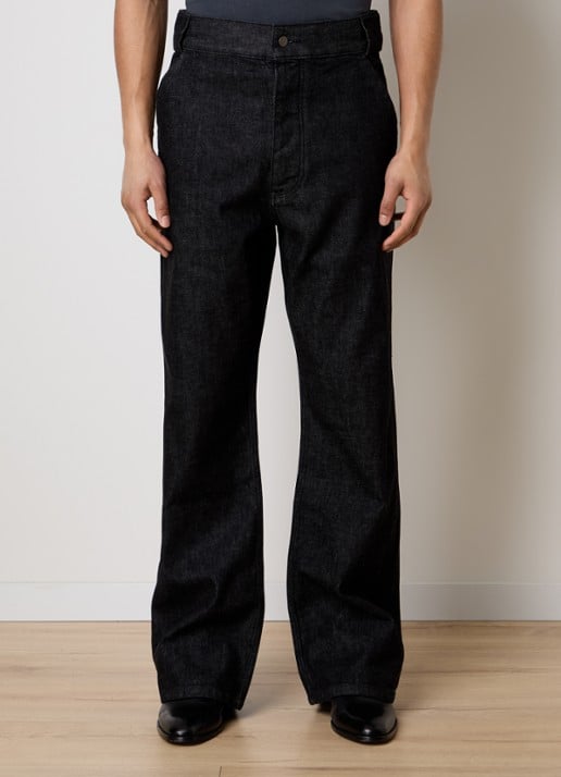 Fear of God Essentials Flared jeans met donkere wassing en backprint - achterkant 6 zwart