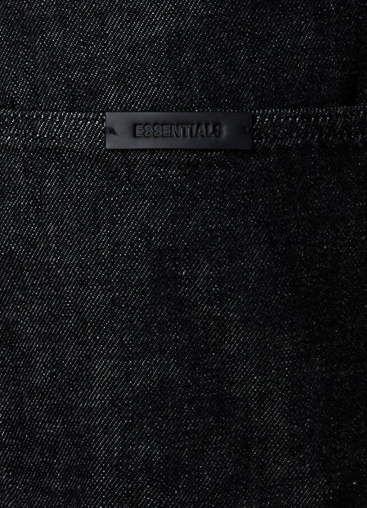 Fear of God Essentials Flared jeans met donkere wassing en backprint - detail 5 zwart