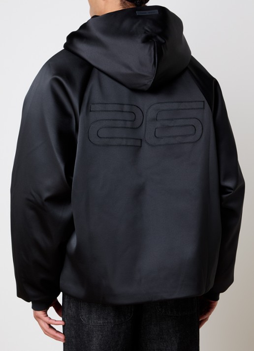 Fear of God Essentials Gewatteerd jack met capuchon - achterkant 7 zwart