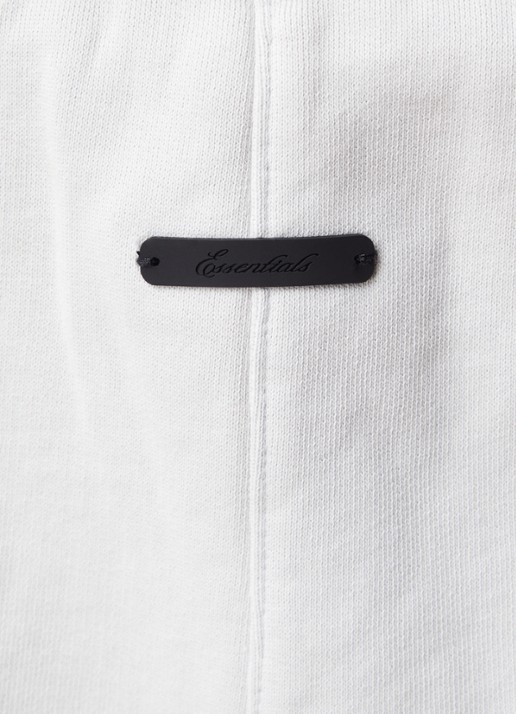 Fear of God Essentials High waist straight fit korte joggingbroek met steekzakken - detail 2 lichtblauw