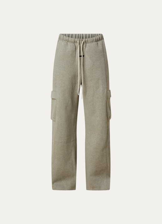 Fear of God Essentials High waist wide fit joggingsbroek met steekzakken - voorkant 4 lichtgrijs