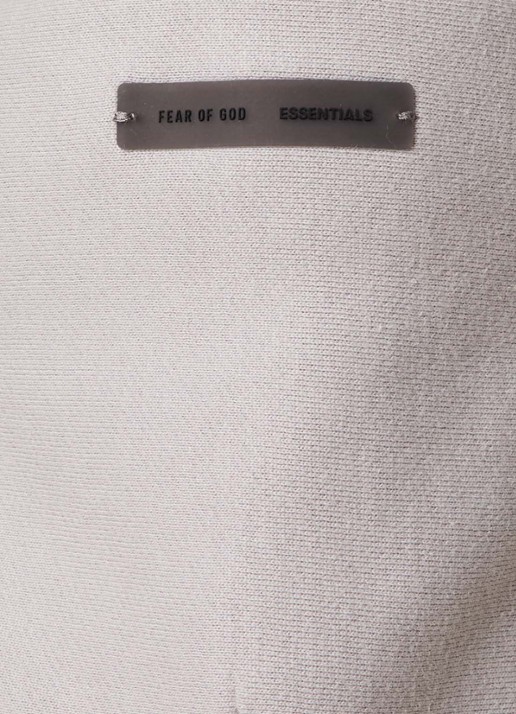 Fear of God Essentials Hoodie met flockprint - detail 4 grijs