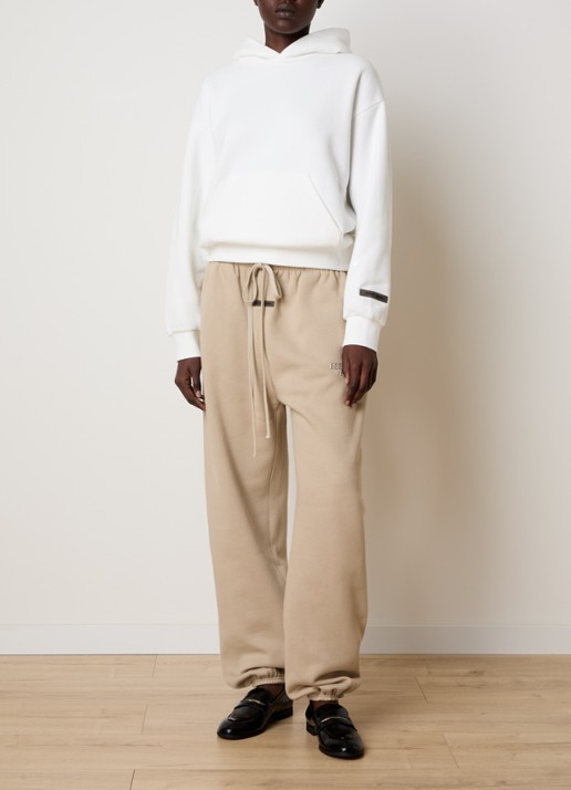 Fear of God Essentials Hoodie met gemêleerd dessin - voorkant 6 wit