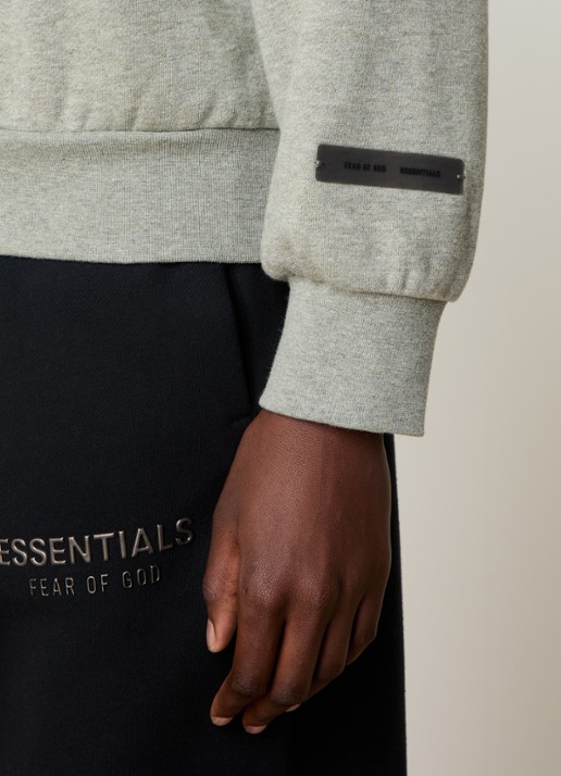 Fear of God Essentials Hoodie met gemêleerd dessin - detail 4 grijs