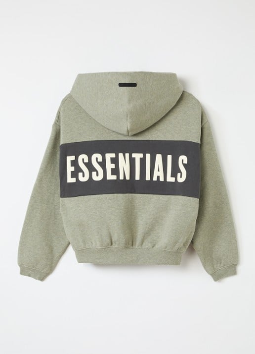 Fear of God Essentials Hoodie met logoprint - voorkant 3 grijs