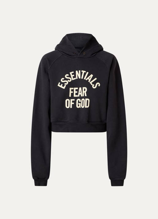 Fear of God Essentials Hoodie met logoprint - voorkant 5 antraciet