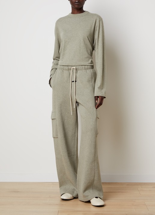 Fear of God Essentials Longsleeve met backprint - voorkant 5 grijsmele