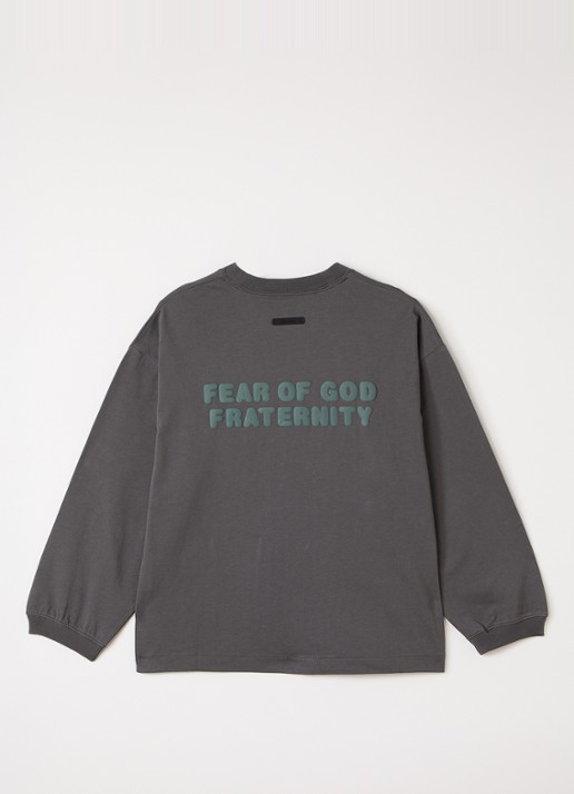 Fear of God Essentials Longsleeve met front- en backprint - voorkant 2 grijs