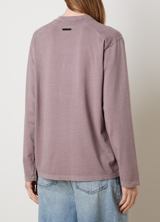 Fear of God Essentials Longsleeve met logoprint - achterkant taupe