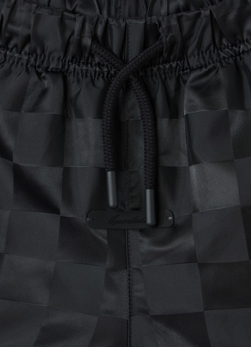 Fear of God Essentials Loose fit korte broek met ruitdessin - detail zwart