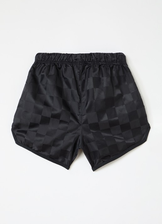 Fear of God Essentials Loose fit korte broek met ruitdessin - voorkant 3 zwart