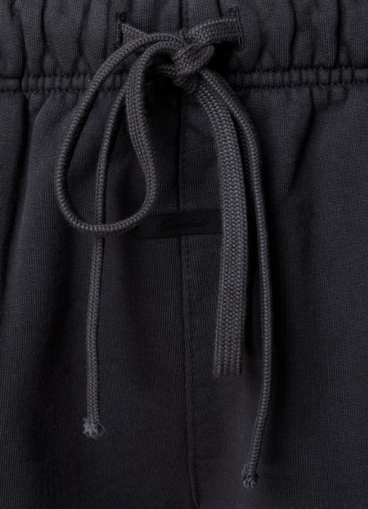 Fear of God Essentials Low waist loose fit korte broek met steekzakken - detail 4 antraciet