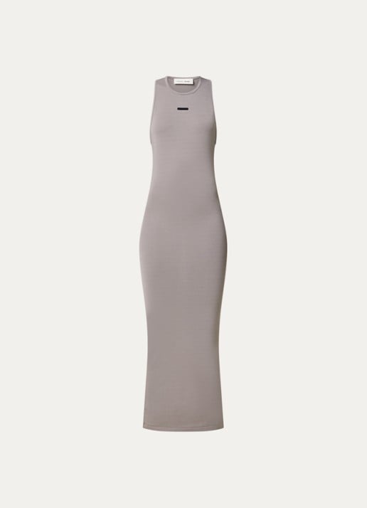 Fear of God Essentials Maxi jurk met racerback - voorkant 4 taupe