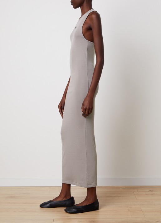 Fear of God Essentials Maxi jurk met racerback - voorkant 5 taupe