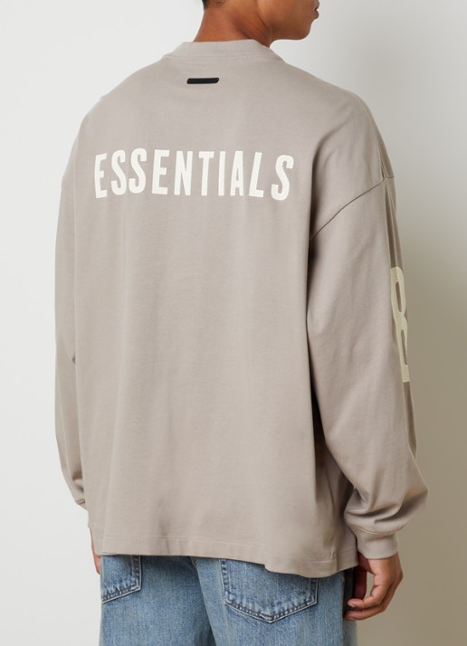 Fear of God Essentials Merch longsleeve met logo- en backprint - achterkant 5 beige