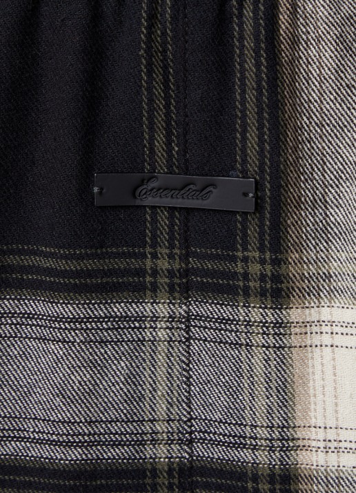 Fear of God Essentials Mid waist flared fit lounge joggingbroek met ruitdessin - detail 3 antraciet