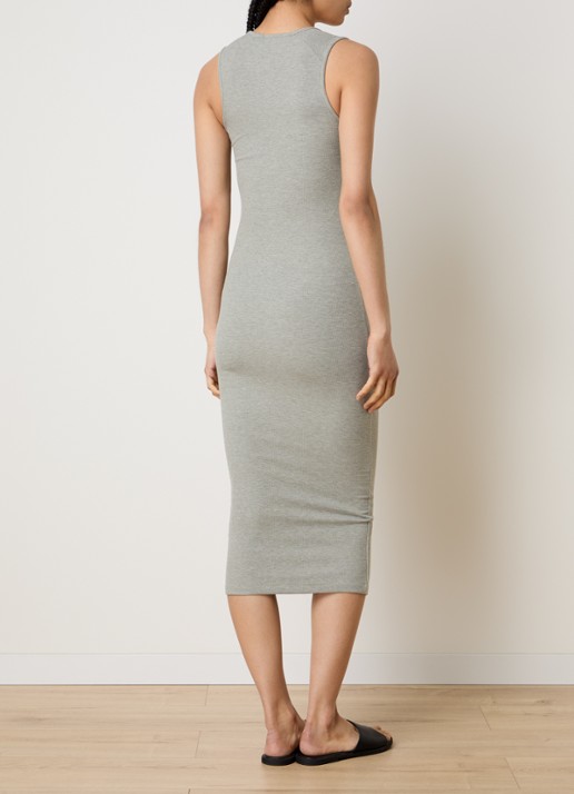 Fear of God Essentials Midi jurk met ronde hals - achterkant lichtgrijs