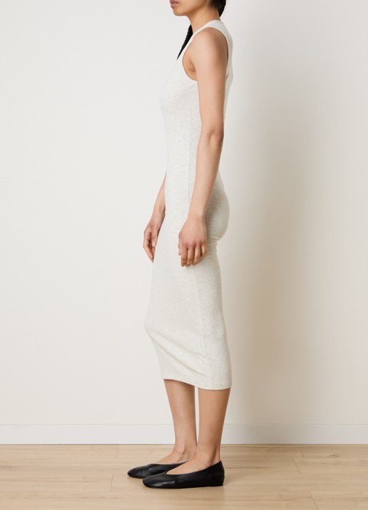 Fear of God Essentials Midi jurk met ronde hals - voorkant 3 gebroken wit