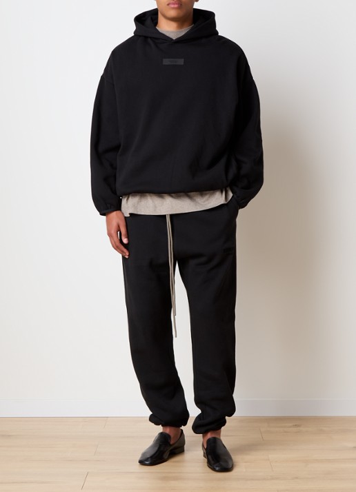 Fear of God Essentials Oversized hoodie met logo - voorkant 5 zwart