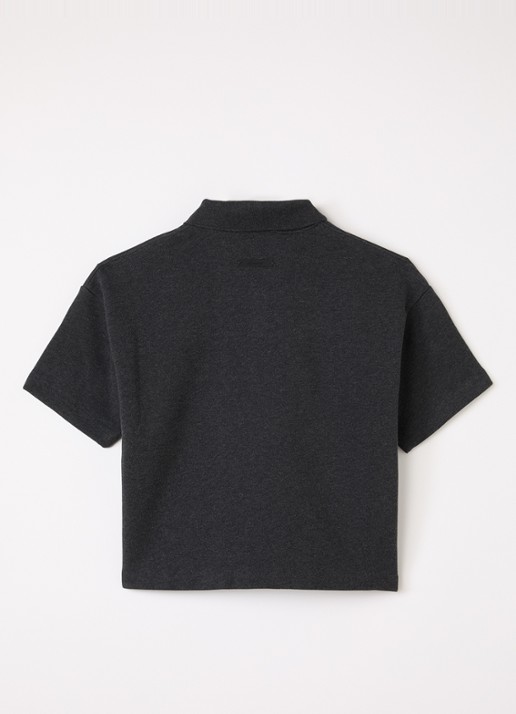 Fear of God Essentials Polo met logoprint - voorkant 2 donkergrijs