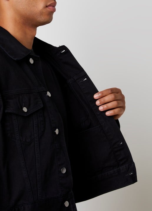 Fear of God Essentials Spijkerjas met borstzakken - detail 6 zwart