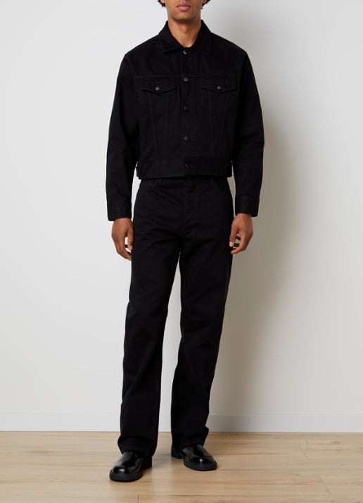 Fear of God Essentials Spijkerjas met borstzakken - voorkant 3 zwart