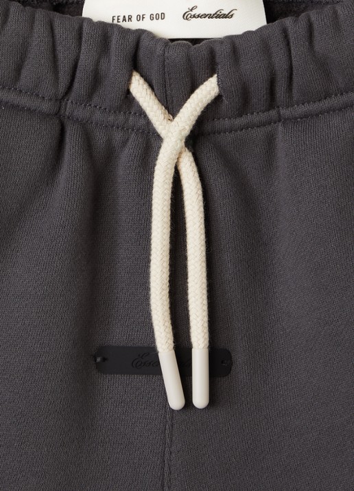 Fear of God Essentials Straight fit korte joggingbroek met logo - detail 2 donkergrijs