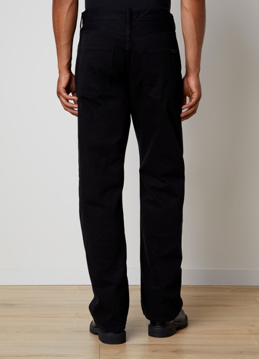 Fear of God Essentials Straight leg jeans met gekleurde wassing - achterkant 4 zwart