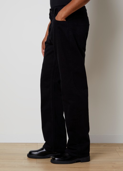 Fear of God Essentials Straight leg jeans met gekleurde wassing - detail 2 zwart