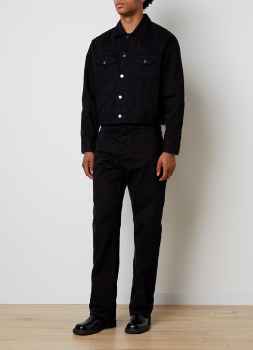 Fear of God Essentials Straight leg jeans met gekleurde wassing - voorkant 5 zwart