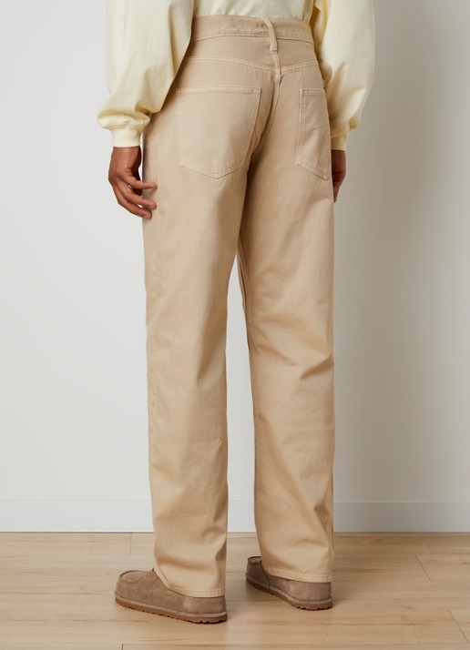 Fear of God Essentials Straight leg jeans met gekleurde wassing - achterkant 6 beige