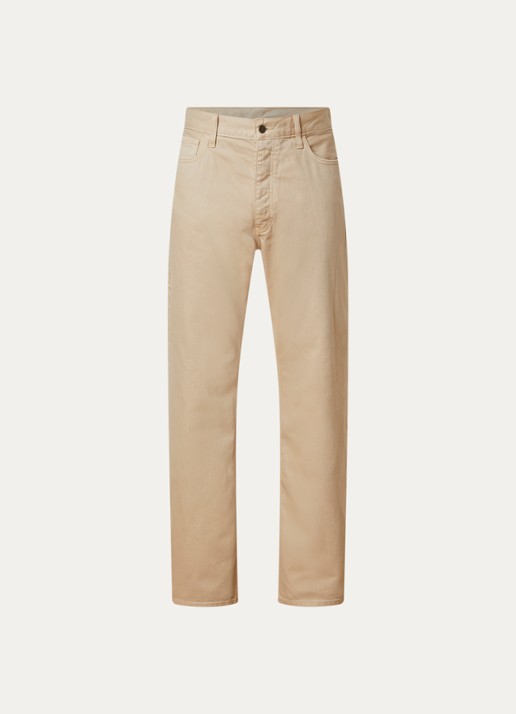 Fear of God Essentials Straight leg jeans met gekleurde wassing - voorkant beige