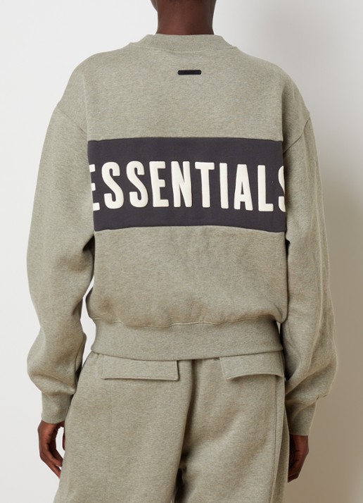 Fear of God Essentials Sweater met logo- en backprint - achterkant 5 grijsmele