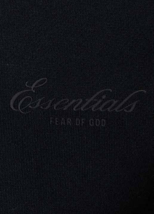 Fear of God Essentials Sweater met logo en ronde hals - detail 5 zwart