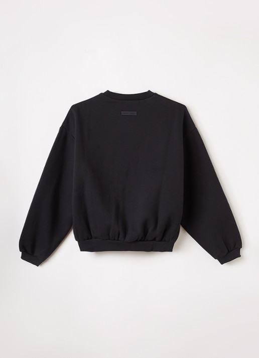 Fear of God Essentials Sweater met logoborduring - voorkant 3 zwart