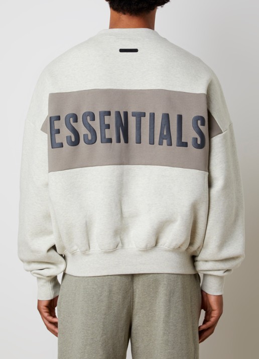 Fear of God Essentials Sweater met logoprint - achterkant beige