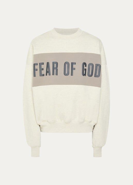 Fear of God Essentials Sweater met logoprint - voorkant 4 beige