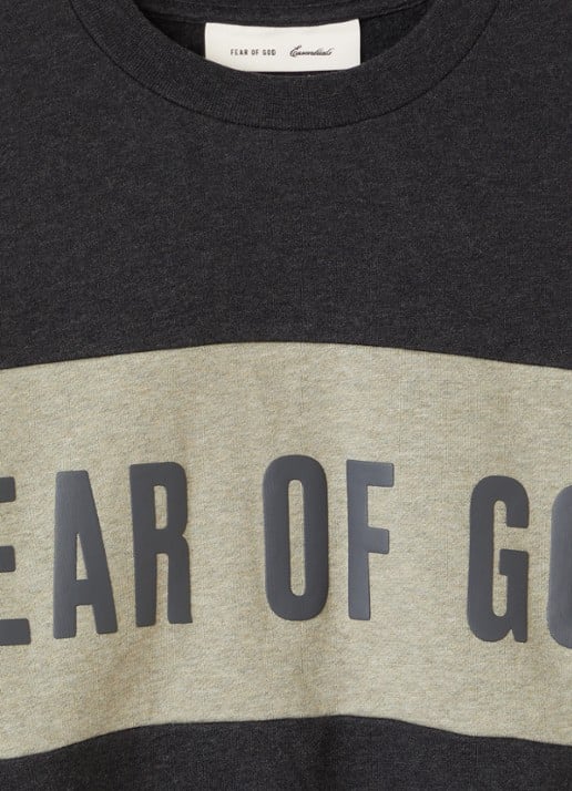 Fear of God Essentials Sweater met logoprint - detail 3 antraciet