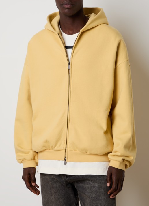 Fear of God Essentials Sweatvest met backprint en capuchon - achterkant 6 okergeel