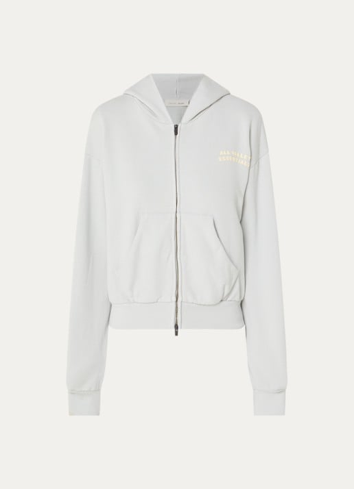 Fear of God Essentials Sweatvest met front- en backprint - voorkant 2 lichtblauw