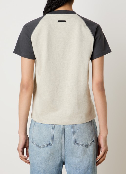 Fear of God Essentials T-shirt met logo en ronde hals - achterkant antraciet