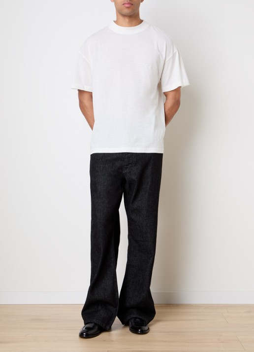 Fear of God Essentials T-shirt met logo - voorkant 3 ivoor