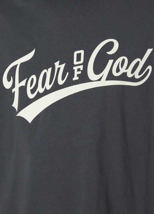 Fear of God Essentials T-shirt met logoprint - detail 2 donkergrijs