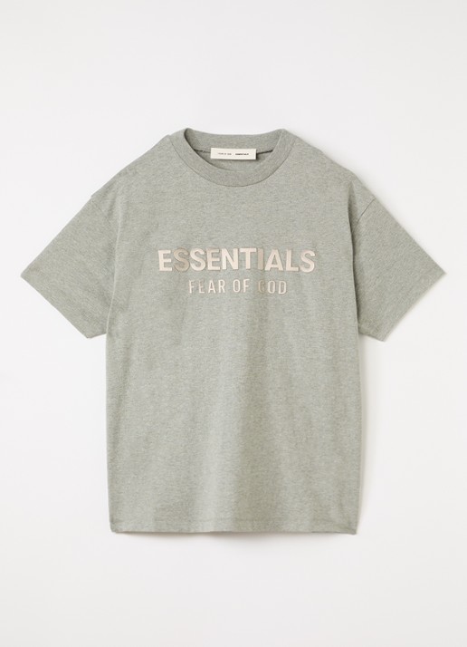 Fear of God Essentials T-shirt met logoprint - voorkant grijs