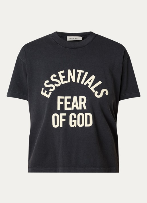 Fear of God Essentials T-shirt met logoprint - voorkant 3 antraciet