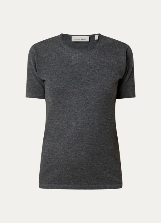 Fear of God Essentials T-shirt met ronde hals - voorkant 4 donkergrijs