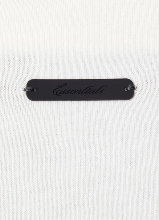 Fear of God Essentials T-shirt met ronde hals - detail 2 creme