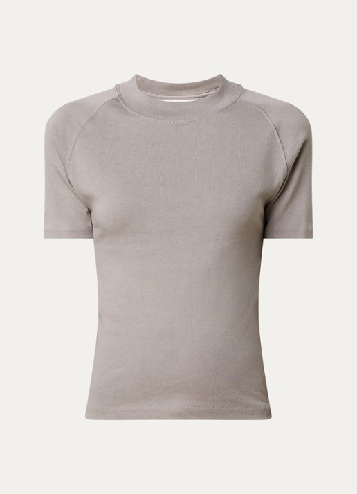 Fear of God Essentials T-shirt met ronde hals - voorkant taupe