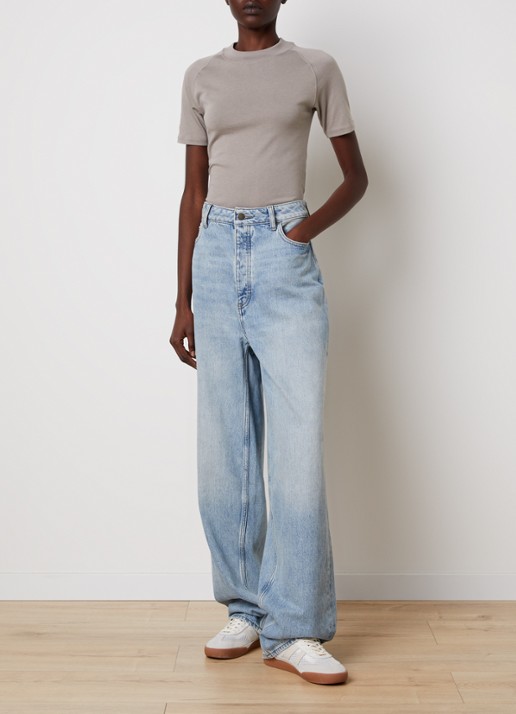 Fear of God Essentials T-shirt met ronde hals - voorkant 2 taupe