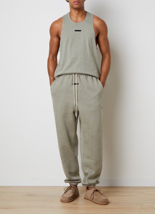 Fear of God Essentials Tapered fit joggingsbroek met steekzakken - voorkant 6 grijsmele